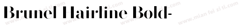 Brunel Hairline Bold字体转换